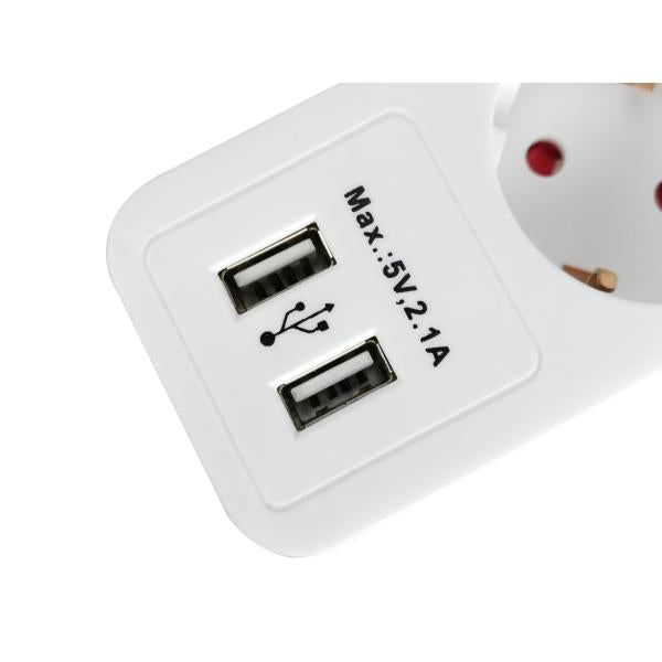 Load image into Gallery viewer, Equip 245554, 5-outlet power strip with 2x usb, 5x ac outlet(s) indoor, type f, 1.5 mm², 1.8 m
