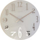 Nextime klok 2472 mirror glass, ø43 cm, wall, white