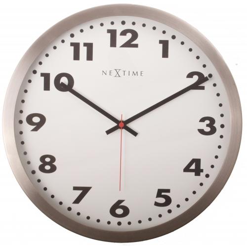 Nextime klok 2519 arabic, ø25 cm, wall, white