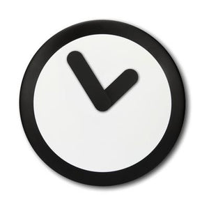 Nextime klok 2615zw focus, ø25 cm, wall, wit zwart