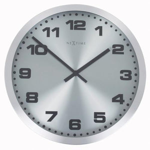 Nextime klok 2906zw mercure, ø25 cm, wall, silver