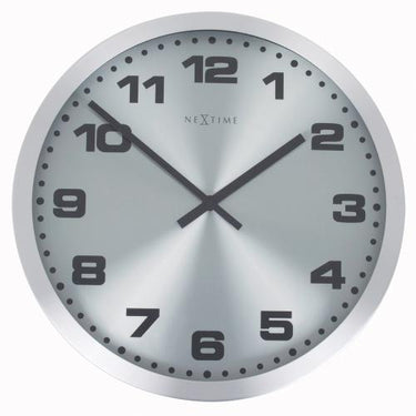 Nextime klok 2906zw mercure, ø25 cm, wall, silver