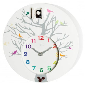 Nextime klok 2998wi cuckoo round, 30x10 cm, wall, white