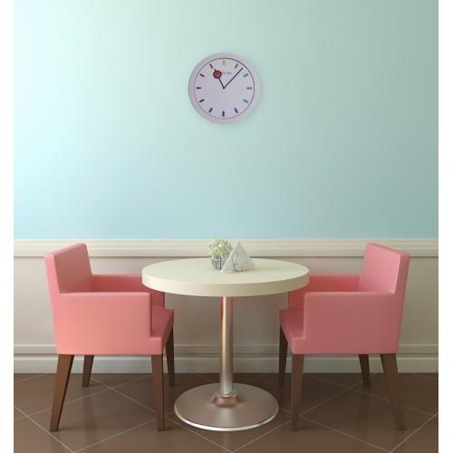 Load image into Gallery viewer, Nextime klok 3048 color change, ø28 cm, wall, white multi-color

