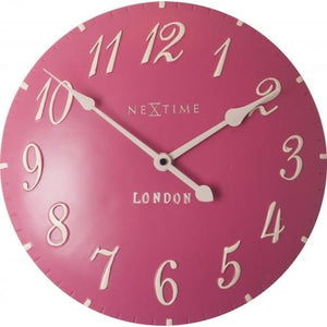 Nextime klok 3084rz london arabic, ø34.5 cm, wall, pink white