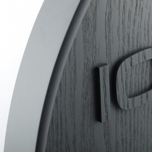 Nextime klok 3095gs wood wood big, ø52.8 cm, wall, gray