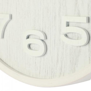 Nextime klok 3096wi wood wood medium, ø35.5 cm,wall, white