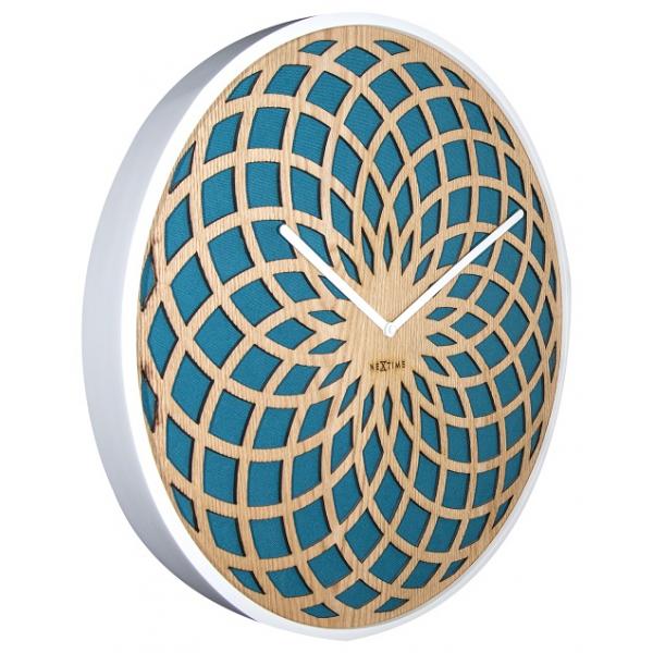 Load image into Gallery viewer, Nextime klok 3149tq sun large, ø50 cm, wall, turqoise
