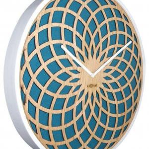 Nextime klok 3150tq sun small, ø35 cm, wall, turqoise