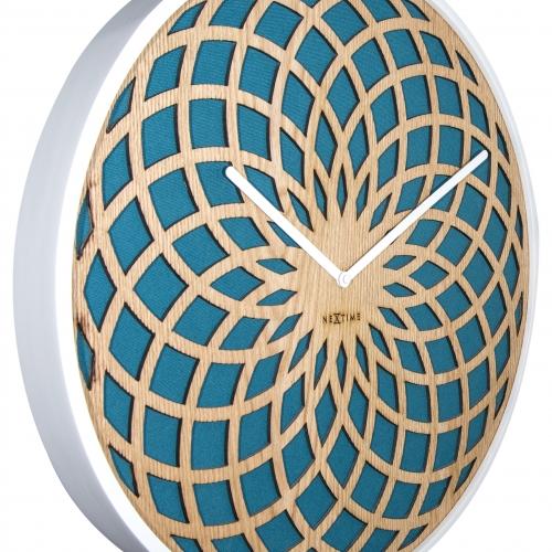 Load image into Gallery viewer, Nextime klok 3150tq sun small, ø35 cm, wall, turqoise
