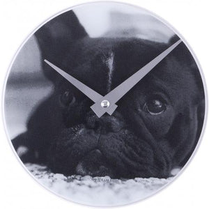 Nextime klok 5173 little dog, ø20 cm, wall, black