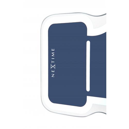 Load image into Gallery viewer, Nextime klok 5185bl mini thumbs up, 20.5x21, wall, blue silver
