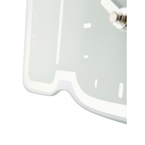 Load image into Gallery viewer, Nextime klok 5185wi mini thumbs up, 20.5x21 cm, wall, white silver
