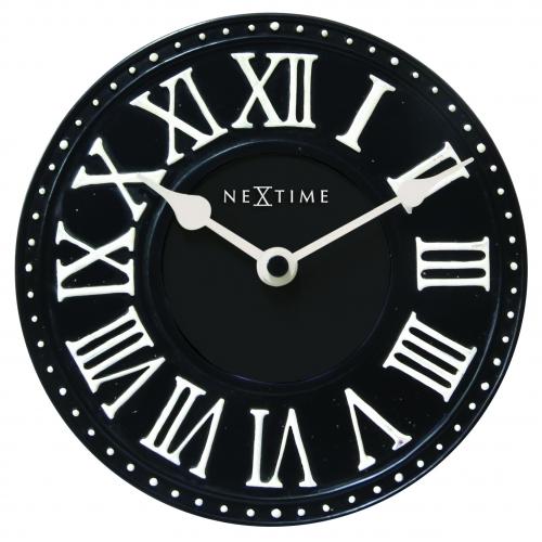 Load image into Gallery viewer, Nextime klok 5187zw london table, ø16 cm, wall, black white
