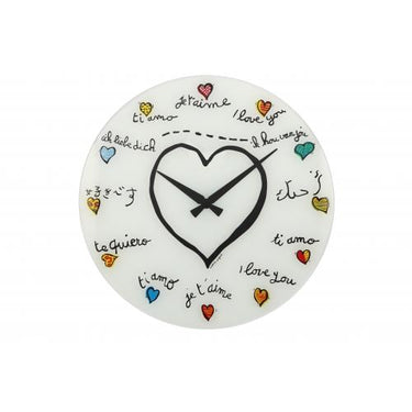 Nextime klok 8030 loving you, ø43 cm, wall, white multi-color