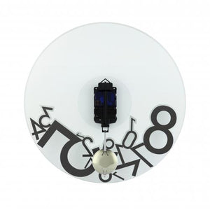 Nextime klok 8115 dropped, ø43 cm, wall, silver