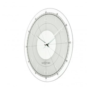 Nextime klok 8125 fancy round, ø43 cm, wall, white silver