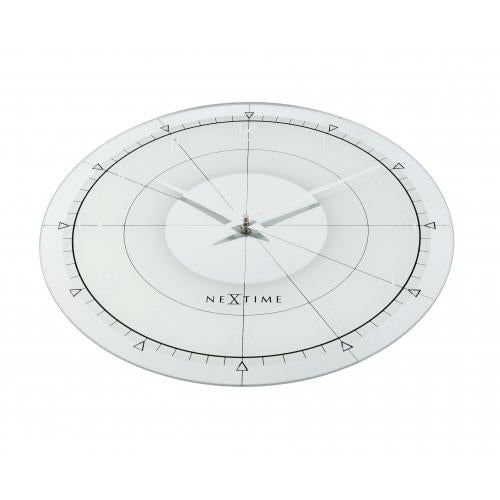 Load image into Gallery viewer, Nextime klok 8125 fancy round, ø43 cm, wall, white silver
