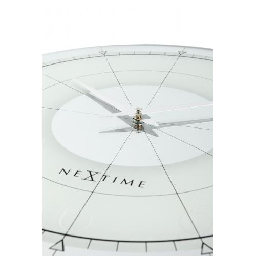 Load image into Gallery viewer, Nextime klok 8125 fancy round, ø43 cm, wall, white silver
