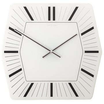 Load image into Gallery viewer, Nextime klok 8128wi hexagon, 43x43 cm, wall, white
