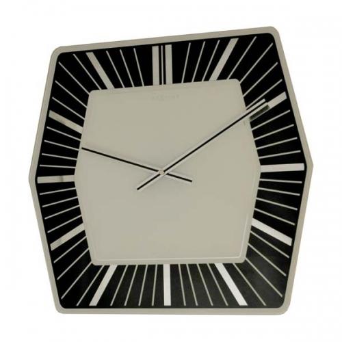 Load image into Gallery viewer, Nextime klok 8128zw hexagon, 43x43 cm, wall, white
