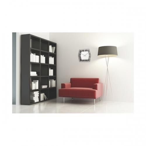Load image into Gallery viewer, Nextime klok 8128zw hexagon, 43x43 cm, wall, white

