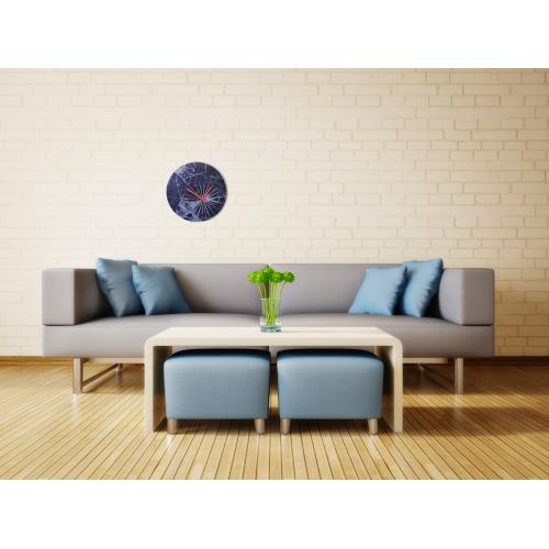 Load image into Gallery viewer, Nextime klok 8147 crash, ø43cm, wall, blue
