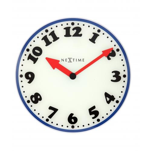 Nextime klok 8151 boy, ø43 cm, wall, white blue black red
