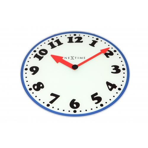 Load image into Gallery viewer, Nextime klok 8151 boy, ø43 cm, wall, white blue black red
