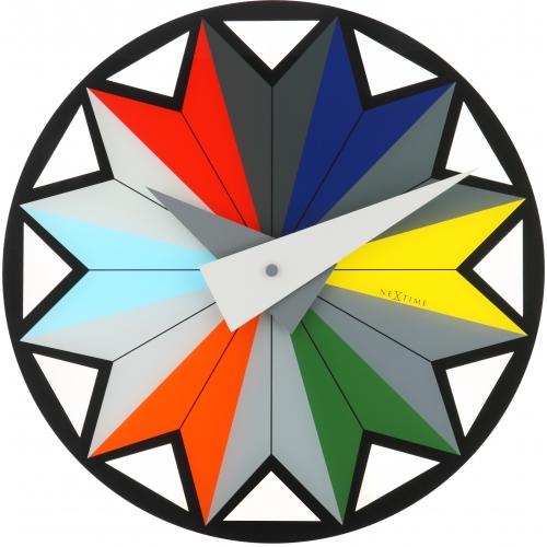 Nextime klok 8163 circus, ø43 cm, wall, black multi-color