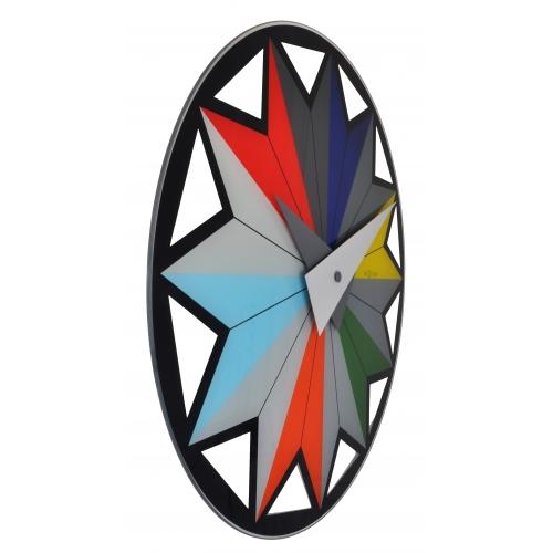 Nextime klok 8163 circus, ø43 cm, wall, black multi-color