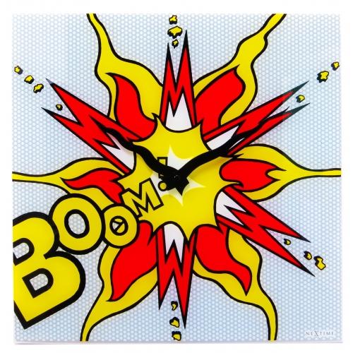 Load image into Gallery viewer, Nextime klok 8173 boom, 43x43 cm, wall ,red yellow white
