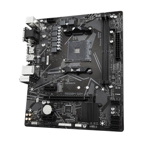 Load image into Gallery viewer, Gigabyte a520m s2h, matx, amd,am4, a520, ryzen 3 3rd gen, 64gb, 2x dimm ddr4, 5000 mhz, usb3.1, m.2
