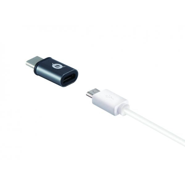 Load image into Gallery viewer, Conceptronic donn05g usb-c to micro usb otg adapter 3-pack, usb 2.0 type-c micro, male female, bl
