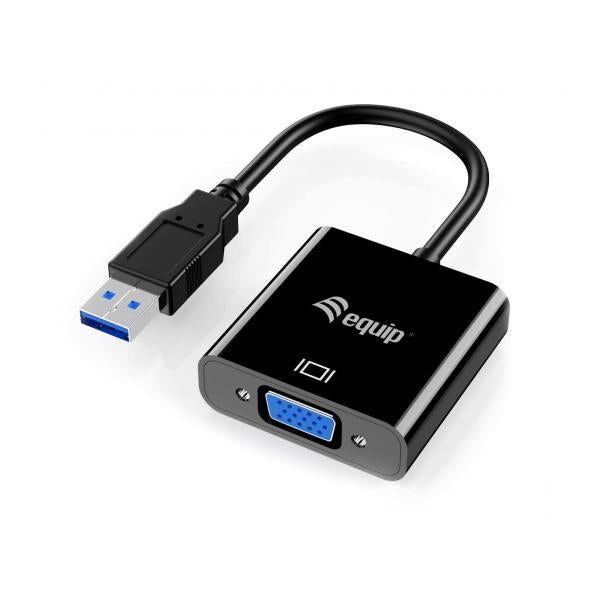 Load image into Gallery viewer, Equip 133384 usb 3.0 to vga adapter, 1080p, usb 3.2 gen 1, usb type-a, vga (d-sub) output
