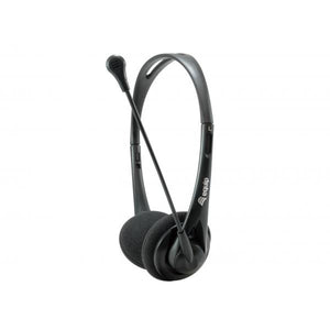 Equip 245302 chat headset, 3.5mm, head-band, calls music, binaural, rotary, black