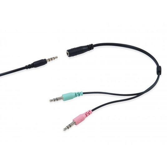 Equip 245302 chat headset, 3.5mm, head-band, calls music, binaural, rotary, black