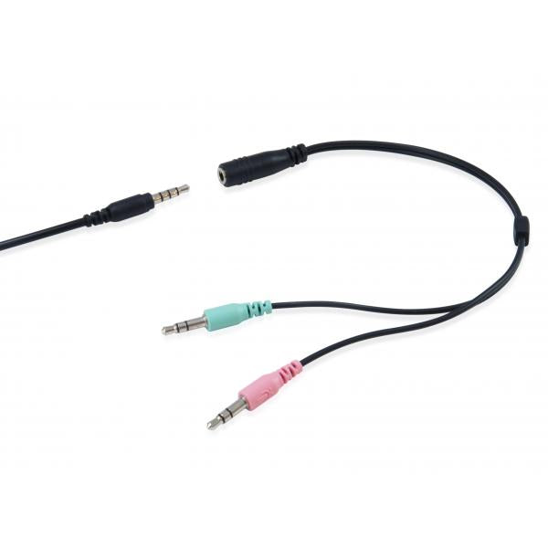 Load image into Gallery viewer, Equip 245302 chat headset, 3.5mm, head-band, calls music, binaural, rotary, black
