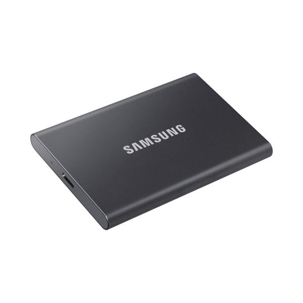 Load image into Gallery viewer, Samsung mu-pc500t ww t7 portable ssd, 500 gb, usb type-c, 3.2 gen 2, 1000 mb s, password, grey
