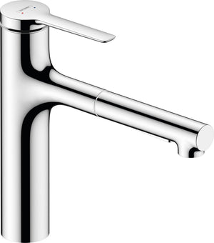 Hansgrohe zesis m33 - keukenmengkraan - ééngreeps bediening - 160mm maat - uittrekbare vuistdouche - 2 straalfuncties - chroom