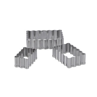 Load image into Gallery viewer, Patisse uitsteekvormen rvs rechthoekig 3-delig | 5 stuks
