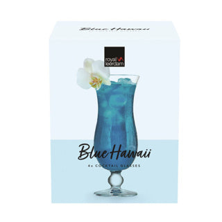 Royal leerdam blue hawaii glas set 4 | 4 stuks
