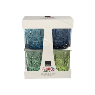 Royal leerdam match color blue set 4 | 6 stuks