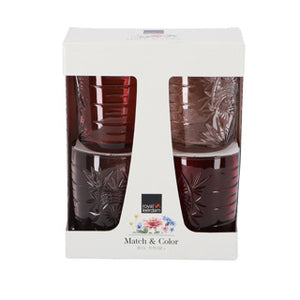 Royal leerdam match color pink set 4 | 6 stuks