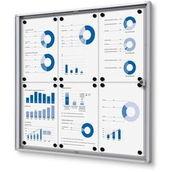 Vitrine showdown scxs6xa4 economy aluminium 711 x 655 mm zilver