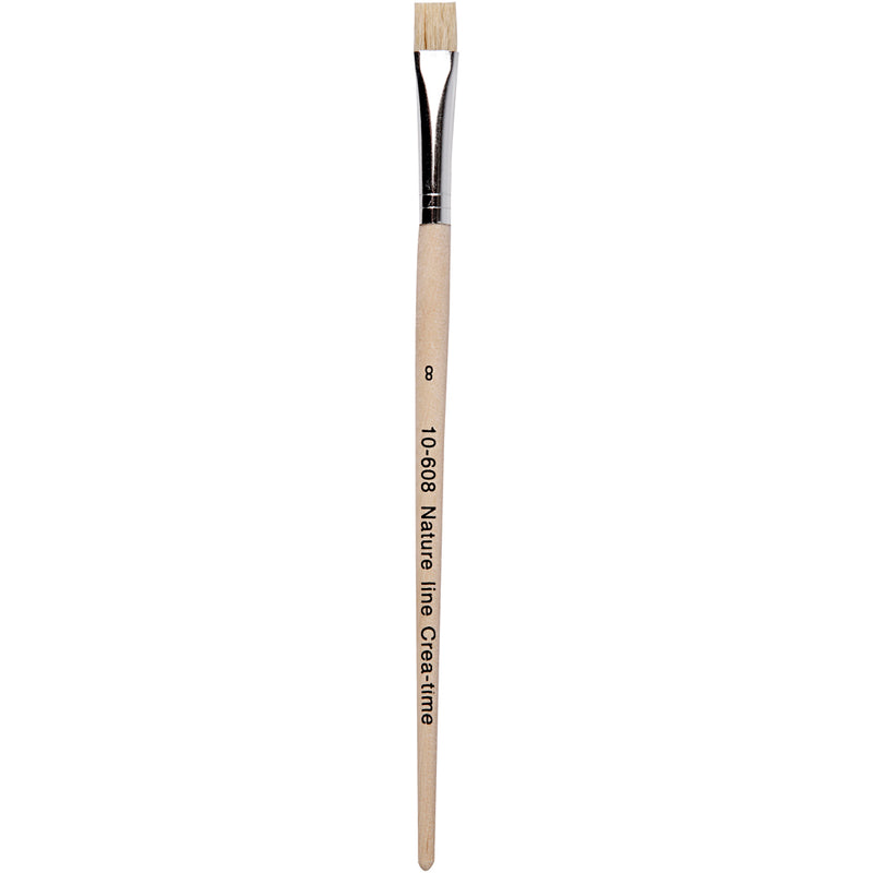 Load image into Gallery viewer, Creativ company nature line kwasten, afm 8, l: 18,5 cm, b: 10 mm, plat, 12 stuk 1 doos
