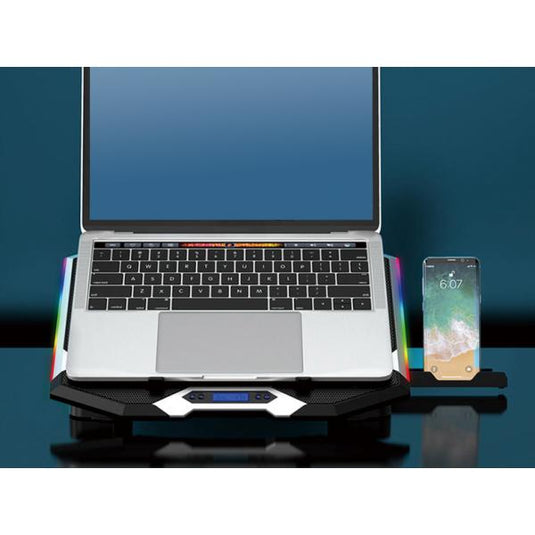 Conceptronic thyia01b thyia ergo 6-fan gaming laptop cooling stand, 17 43.2 cm, 6 pc(s) buttons,
