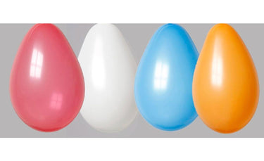 Globos zak 100 ballons rood wit blauw oranje