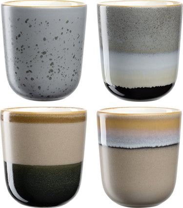 Leonardo roma koffiemokjes 330ml - set 4 assorti