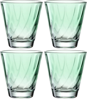 Leonardo twist drinkglas 215ml groen - set 4